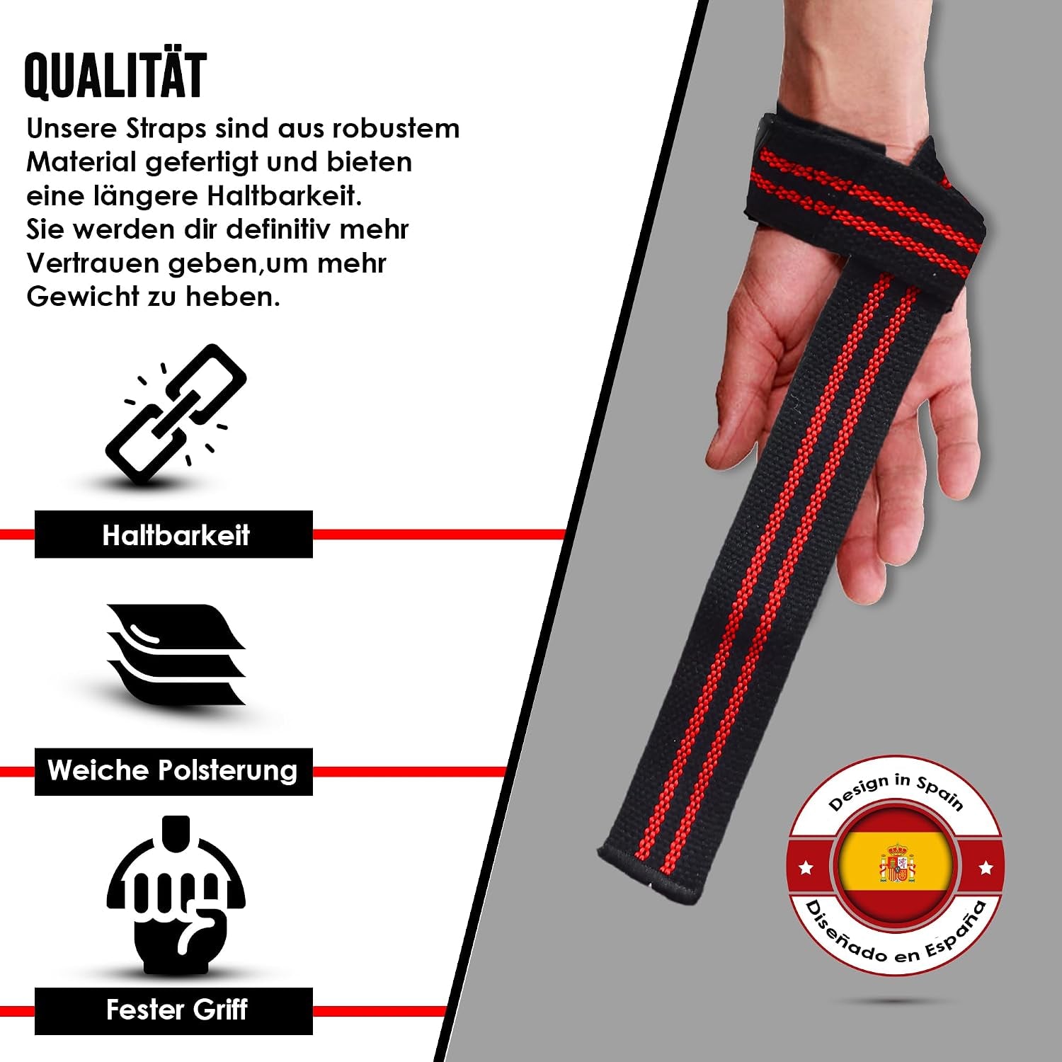 MERCURYAL Zughilfen Krafttraining Lifting Straps - Bodybuilding, Fitness, Kreuzheben, Powerlifting - Kreuzheben Gurte - Profi Lifting Straps - Lifting Straps - Gym Zubehör Für Frauen Und Männer