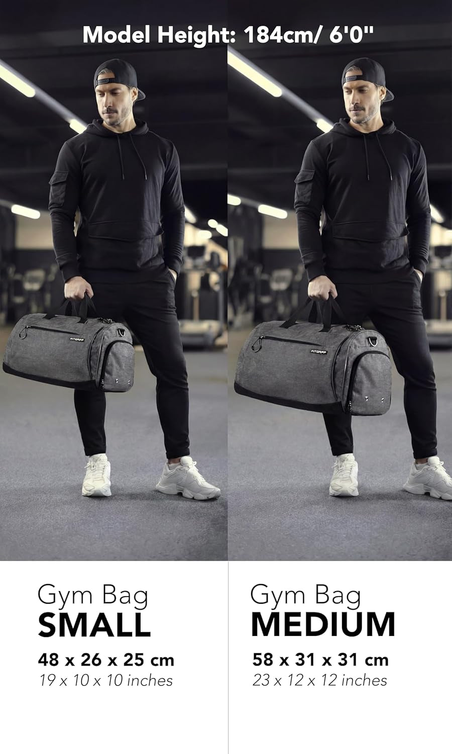 Fitgriff® Sporttasche & Reisetasche Für Damen Und Herren - Mit Schuhfach & Nassfach - Tasche Für Sport, Fitness & Reisen - Trainingstasche, Gym Bag