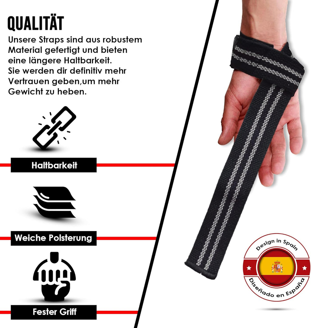 MERCURYAL Zughilfen Krafttraining Lifting Straps - Bodybuilding, Fitness, Kreuzheben, Powerlifting - Kreuzheben Gurte - Profi Lifting Straps - Lifting Straps - Gym Zubehör Für Frauen Und Männer