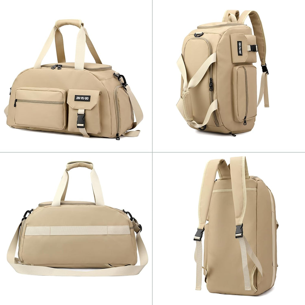 Suweir Sporttasche Damen Herren 32L Reisetasche Mit Schuhfach Nassfach Wasserdicht Trainingstasche Mit Rucksack Weekender Travel Duffle Bag Schwimmtasche Für Sport, Reisen, Gym Schwarz