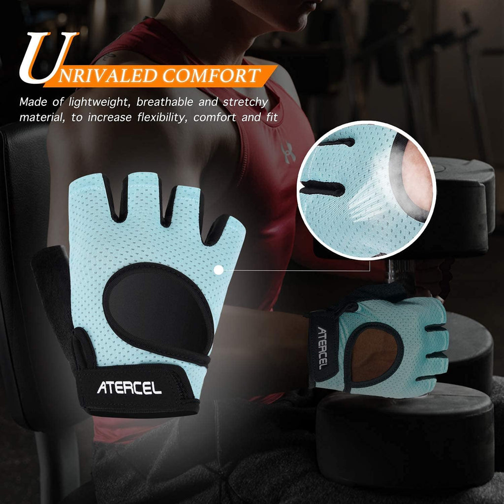 ATERCEL Fitness Handschuhe Für Radfahren, Training, Fitness, Atmungsaktive Fahrradhandschuhe Herren Und Damen