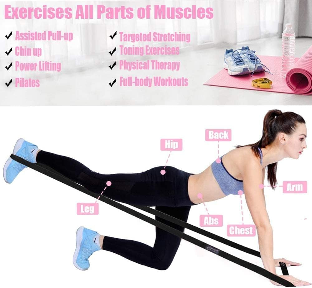 Fitnessbänder Set, Long Resistance Bands Set Lange Widerstandsbänder Krafttraining Gymnastikband Trainingsband Fitnessband Fitness Band Widerstandsband Trainingsbänder Sportbänder Klimmzugband