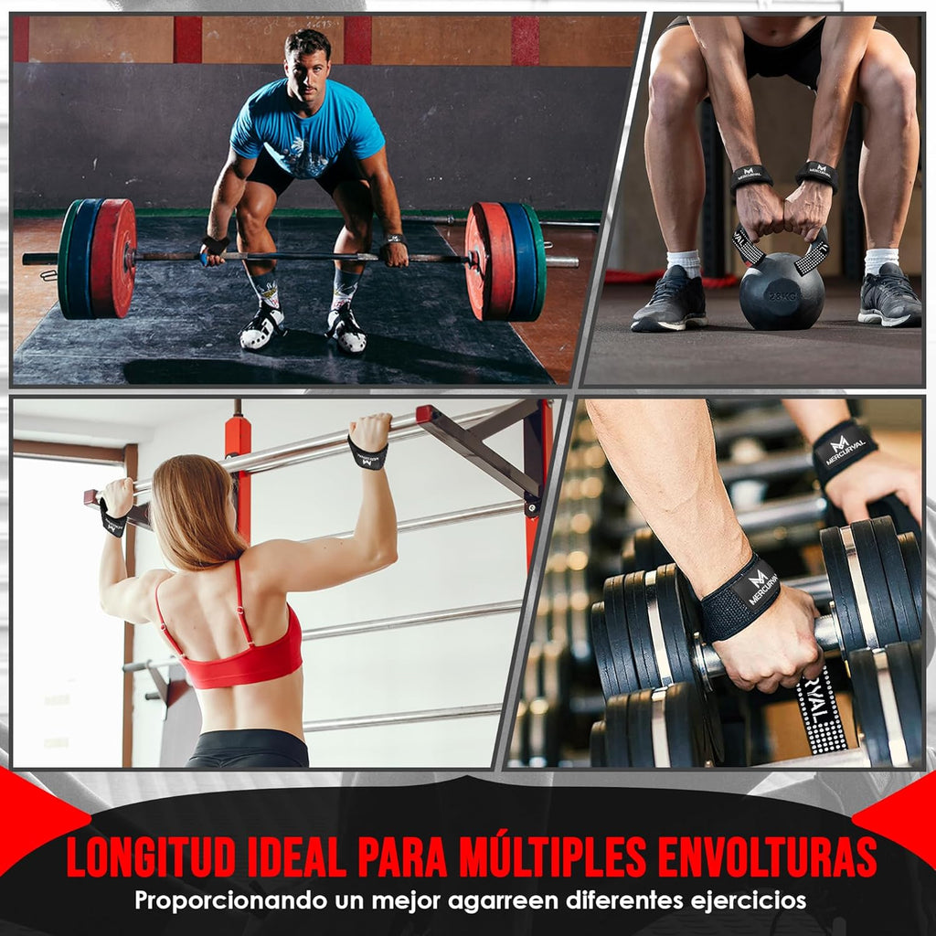 MERCURYAL Zughilfen Krafttraining Lifting Straps - Bodybuilding, Fitness, Kreuzheben, Powerlifting - Kreuzheben Gurte - Profi Lifting Straps - Lifting Straps - Gym Zubehör Für Frauen Und Männer