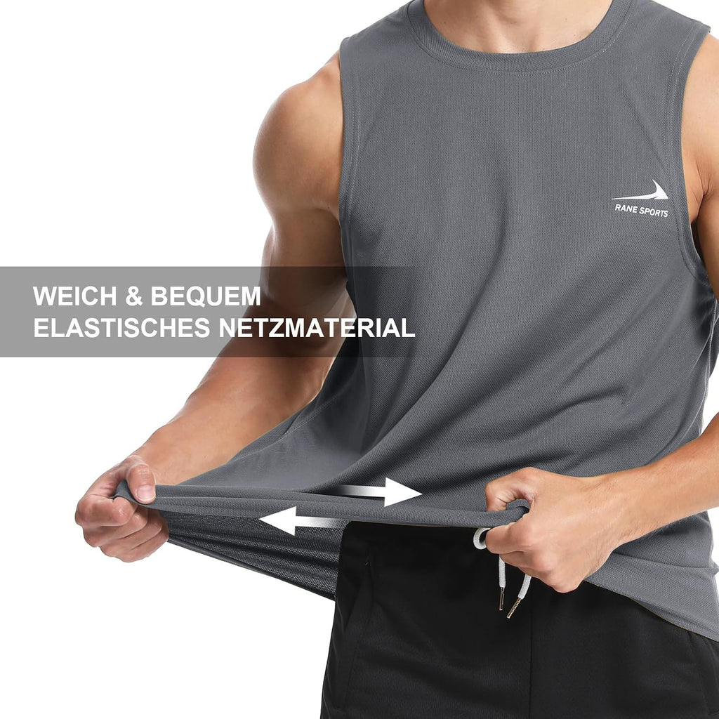 Herren Tanktop Gym Tshirt Muskel Fitness Training Laufshirt Fitness Tanks Ärmelloser T-Shirt