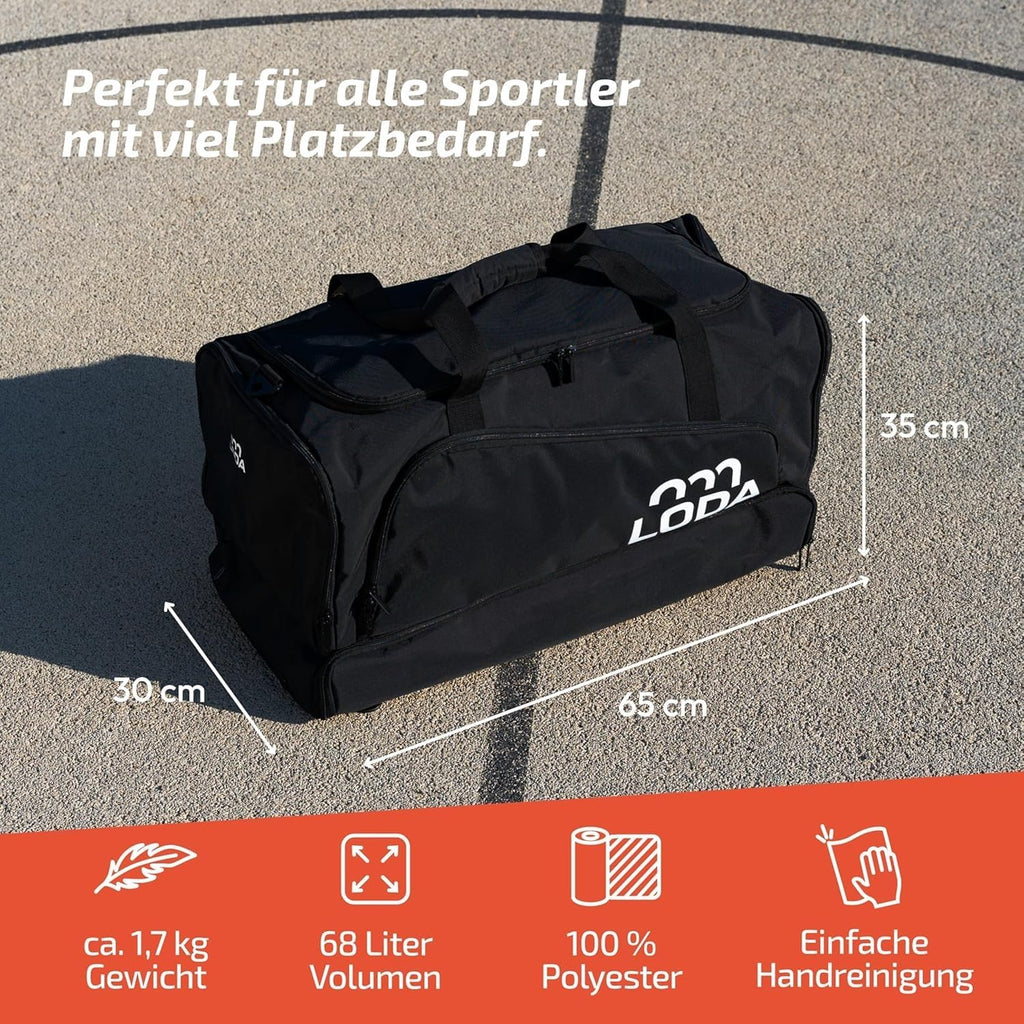 Team (68L) - Sporttasche Mit Schuhfach, Nassfach, Rucksackfunktion & Wertsachenfach - Perfekte Fußball-, Handball-, Trainings-, Oder Fitnesstasche - Tasche Für Sport, Reisen & Freizeit