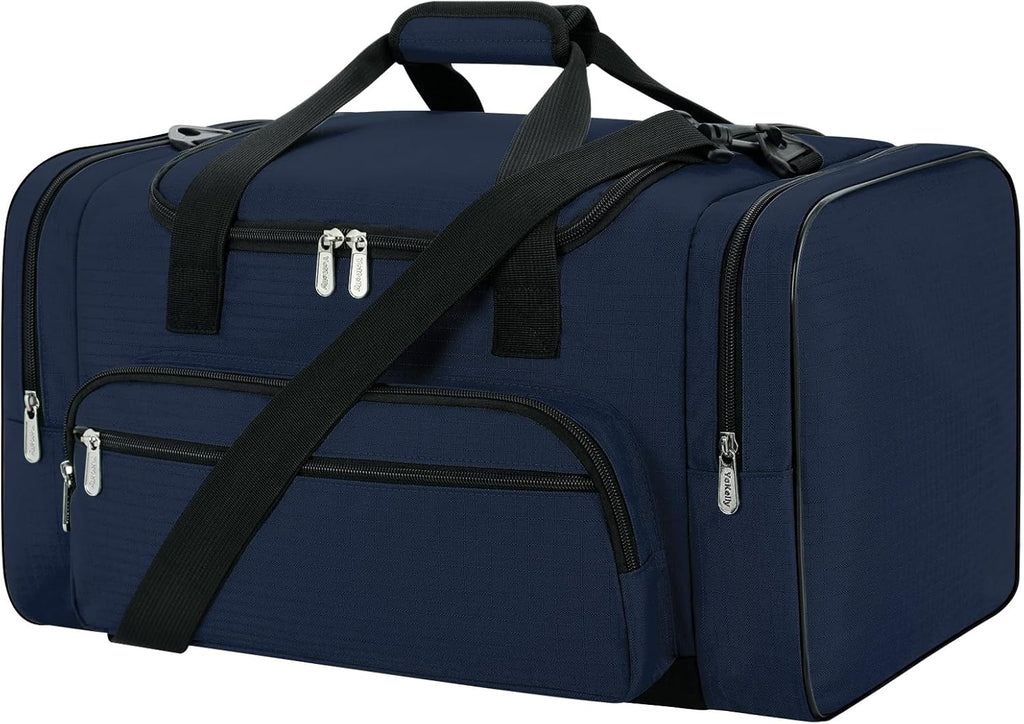 ZZY Sporttasche, 40L Reisetasche Fitness Tasche Mit Schultergurt Wochenendtasche Für Damen Und Herren(Marine Blau)