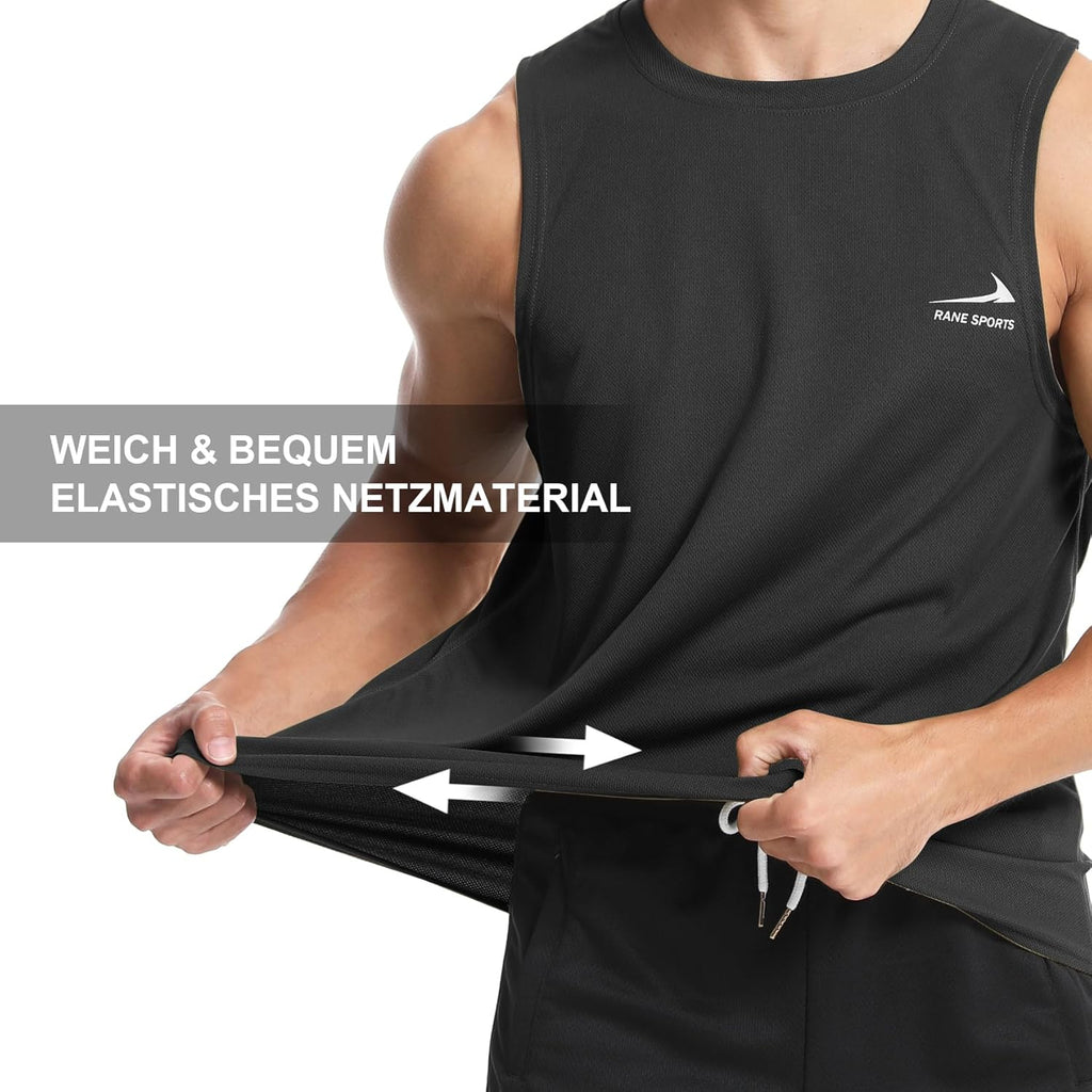Herren Tanktop Gym Tshirt Muskel Fitness Training Laufshirt Fitness Tanks Ärmelloser T-Shirt
