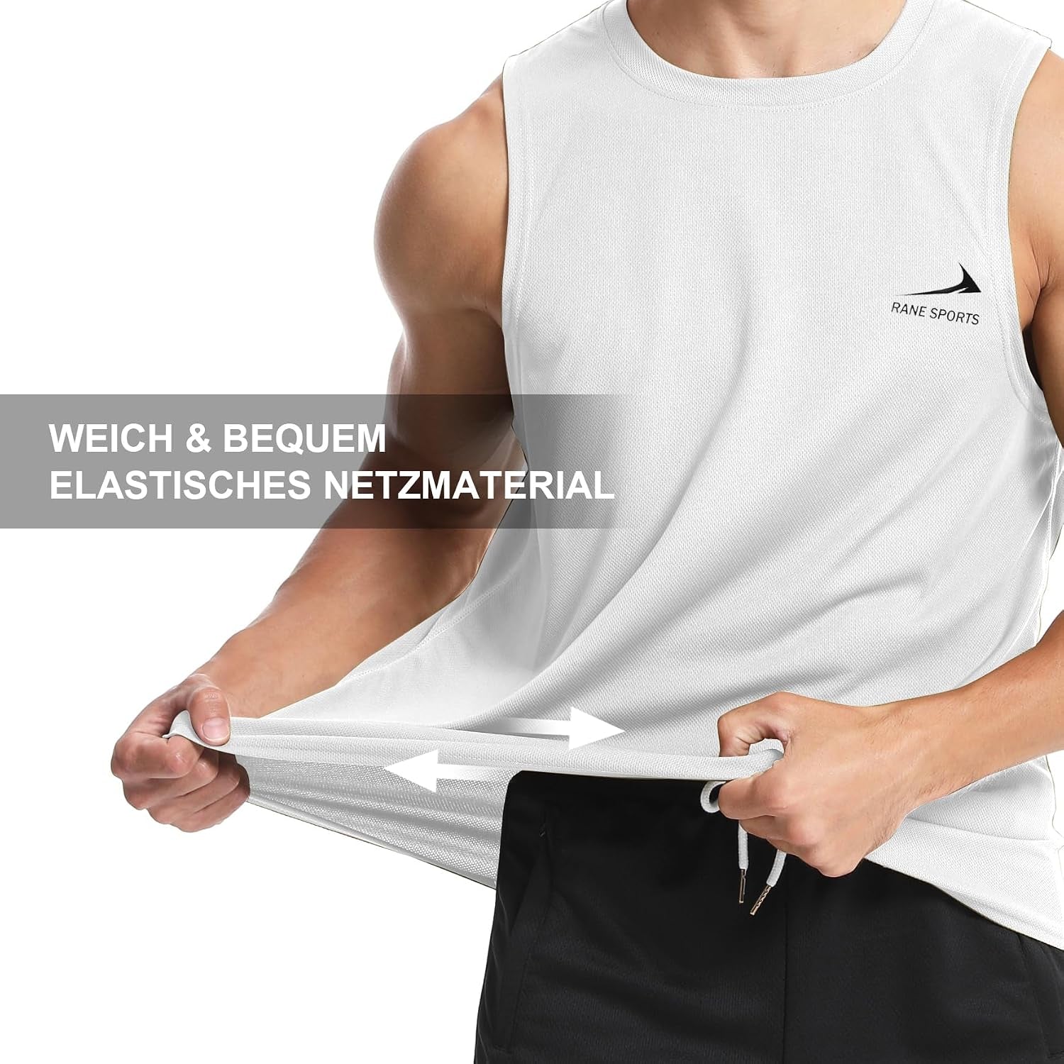 Herren Tanktop Gym Tshirt Muskel Fitness Training Laufshirt Fitness Tanks Ärmelloser T-Shirt