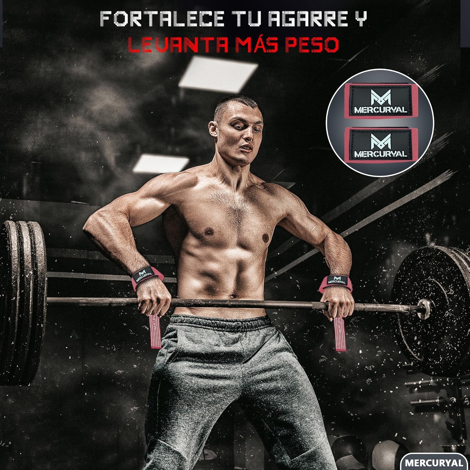MERCURYAL Zughilfen Krafttraining Lifting Straps - Bodybuilding, Fitness, Kreuzheben, Powerlifting - Kreuzheben Gurte - Profi Lifting Straps - Lifting Straps - Gym Zubehör Für Frauen Und Männer