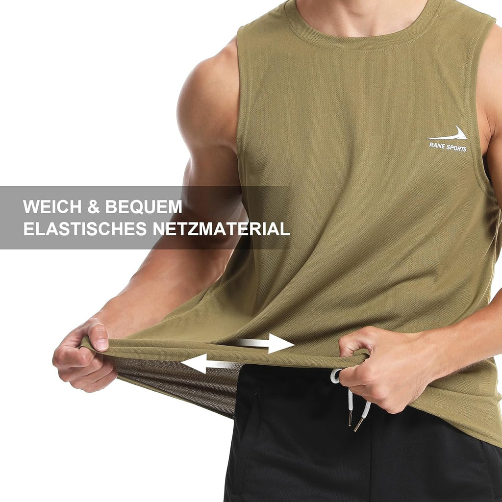 Herren Tanktop Gym Tshirt Muskel Fitness Training Laufshirt Fitness Tanks Ärmelloser T-Shirt