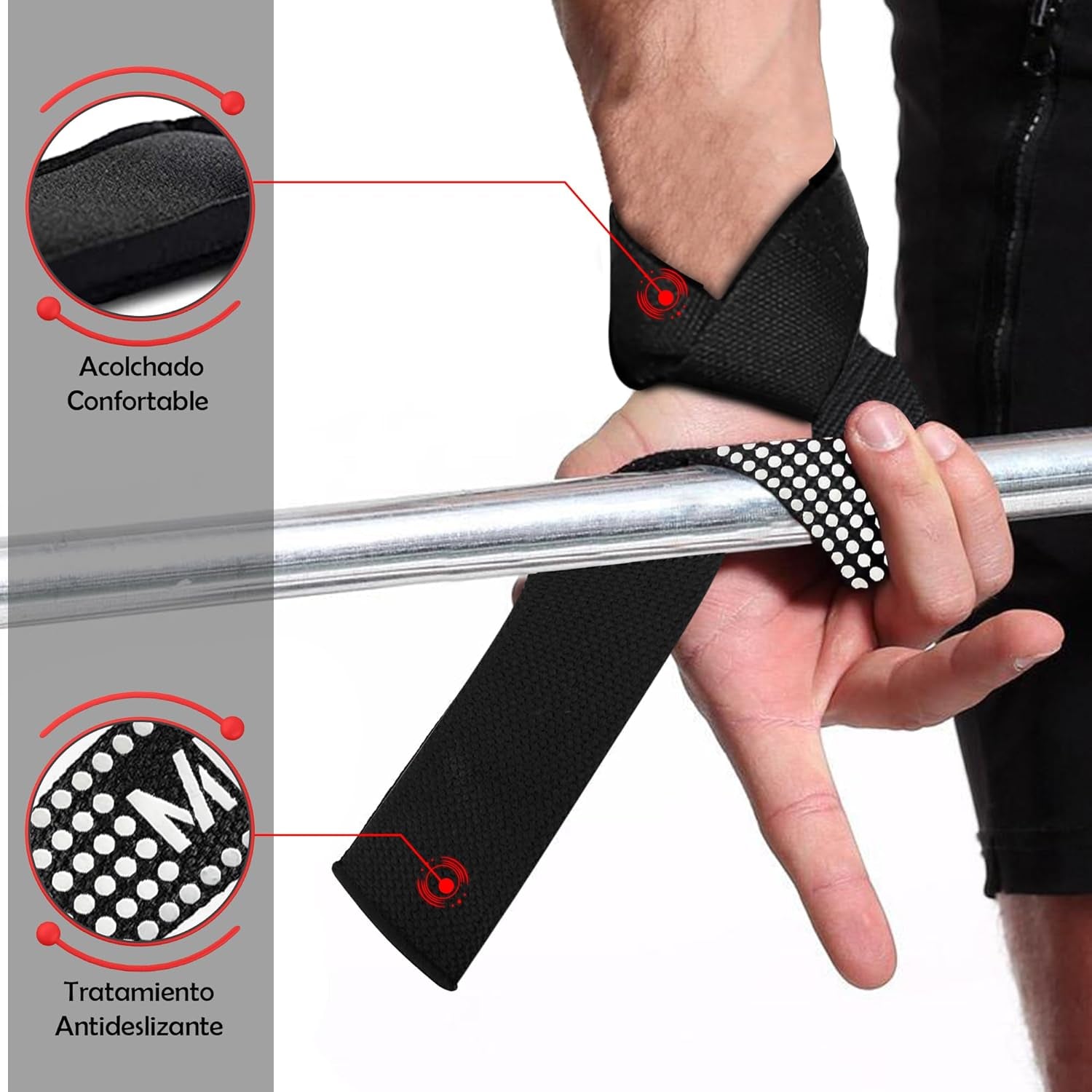 MERCURYAL Zughilfen Krafttraining Lifting Straps - Bodybuilding, Fitness, Kreuzheben, Powerlifting - Kreuzheben Gurte - Profi Lifting Straps - Lifting Straps - Gym Zubehör Für Frauen Und Männer