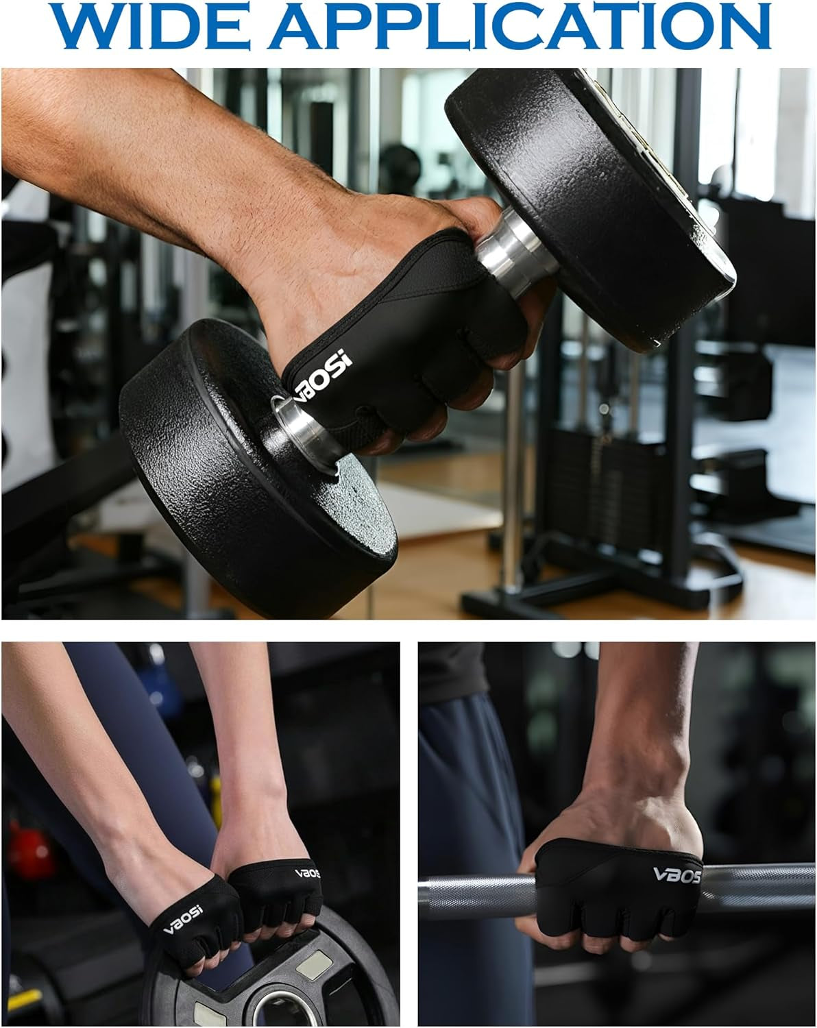 Fitness Handschuhe, Trainingshandschuhe Für Damen Und Herren, Atmungsaktiv & Rutschfest, Gym Handschuhe, Sporthandschuhe Für Crossfit Bodybuilding Gym Krafttraining