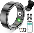Smart Ring Für Damen Herren, Fitness Tracking Ring Mit Herzfrequenz, Schlafüberwachung, Schrittzählung Für Ios Und Android, Keine Abonnementgebühr, IP68 Wasserdicht(Schwarz, 11)