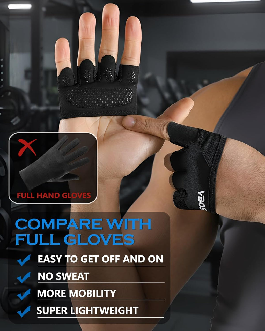 Fitness Handschuhe, Trainingshandschuhe Für Damen Und Herren, Atmungsaktiv & Rutschfest, Gym Handschuhe, Sporthandschuhe Für Crossfit Bodybuilding Gym Krafttraining