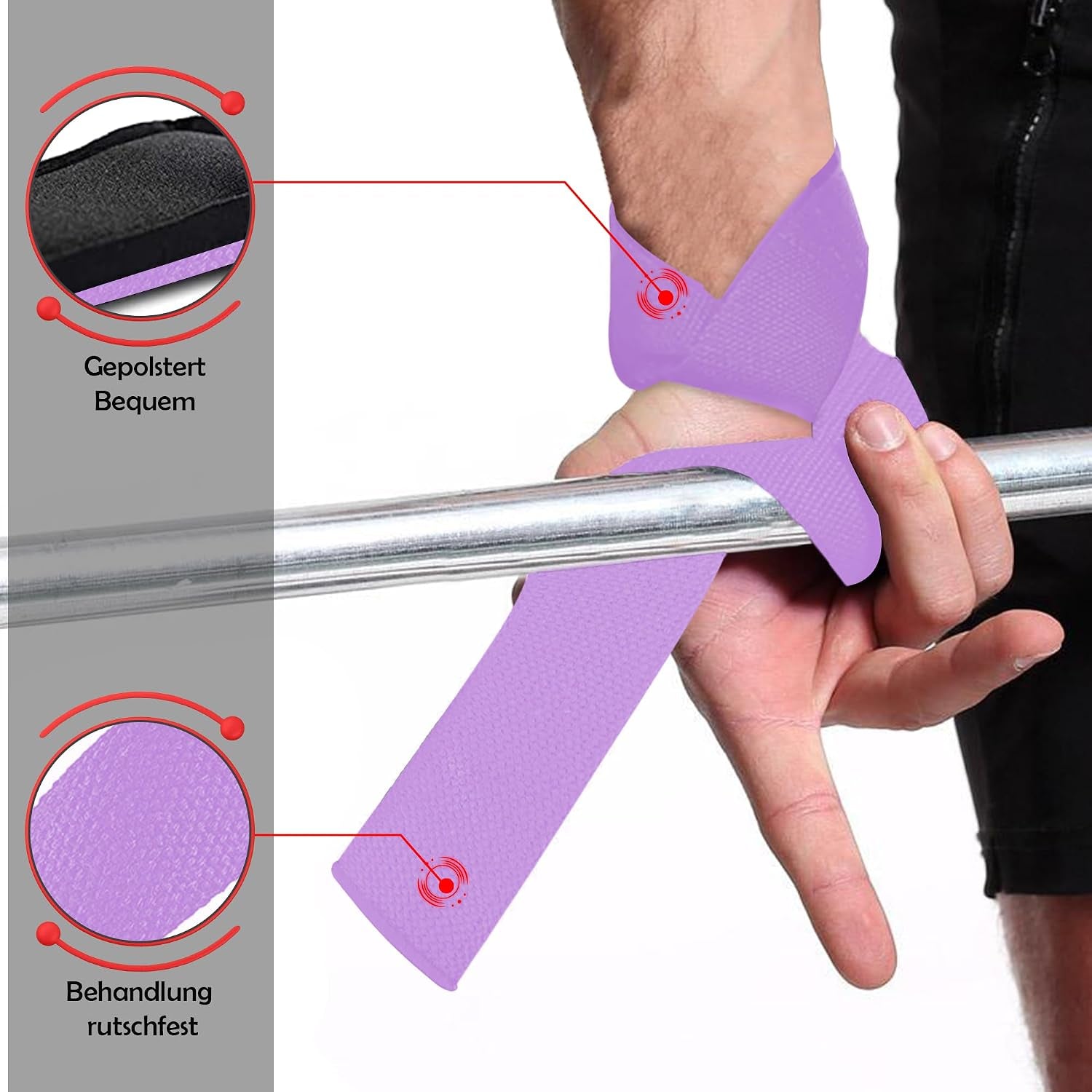 MERCURYAL Zughilfen Krafttraining Lifting Straps - Bodybuilding, Fitness, Kreuzheben, Powerlifting - Kreuzheben Gurte - Profi Lifting Straps - Lifting Straps - Gym Zubehör Für Frauen Und Männer