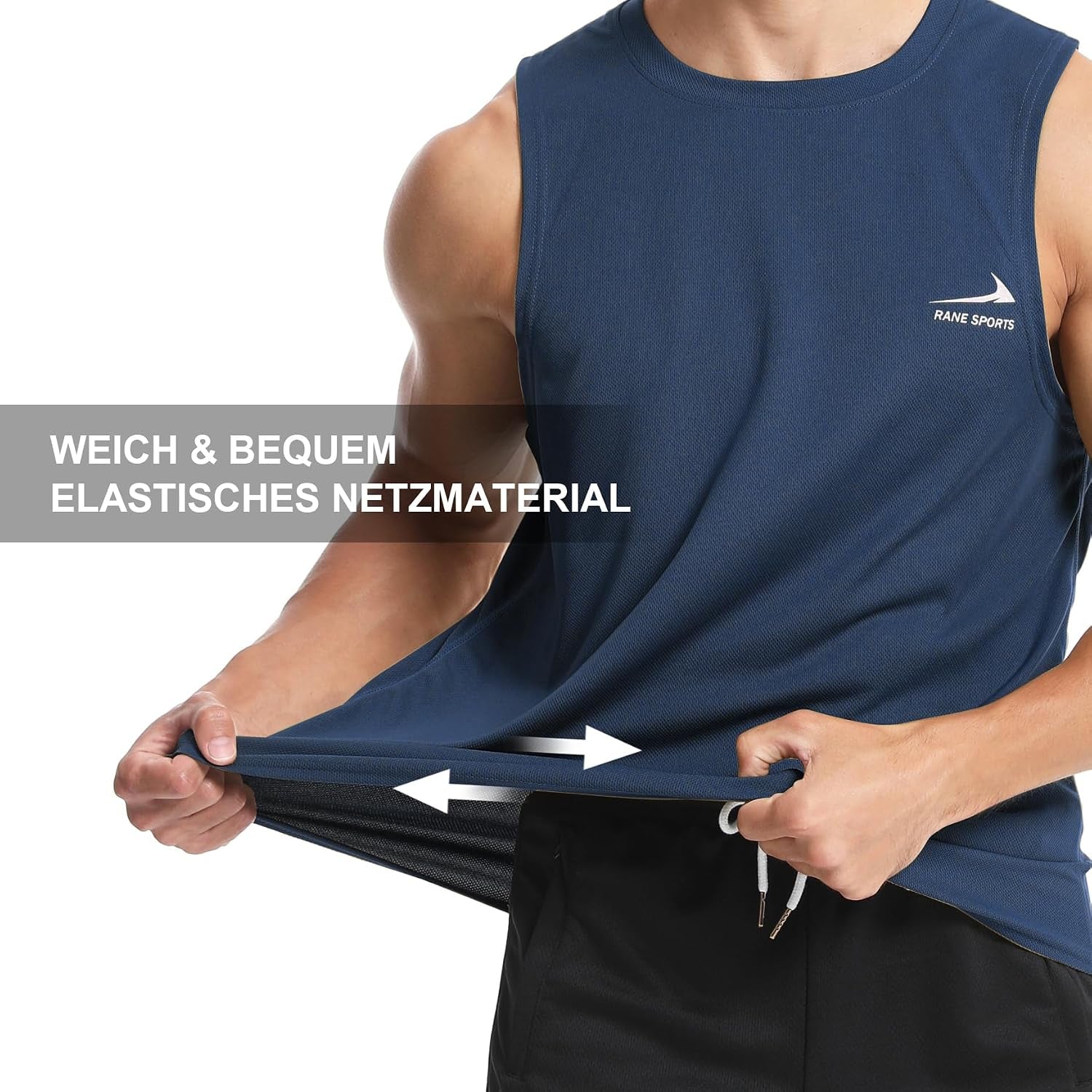 Herren Tanktop Gym Tshirt Muskel Fitness Training Laufshirt Fitness Tanks Ärmelloser T-Shirt