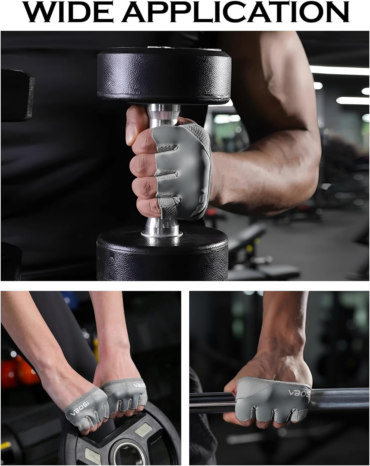 Fitness Handschuhe, Trainingshandschuhe Für Damen Und Herren, Atmungsaktiv & Rutschfest, Gym Handschuhe, Sporthandschuhe Für Crossfit Bodybuilding Gym Krafttraining