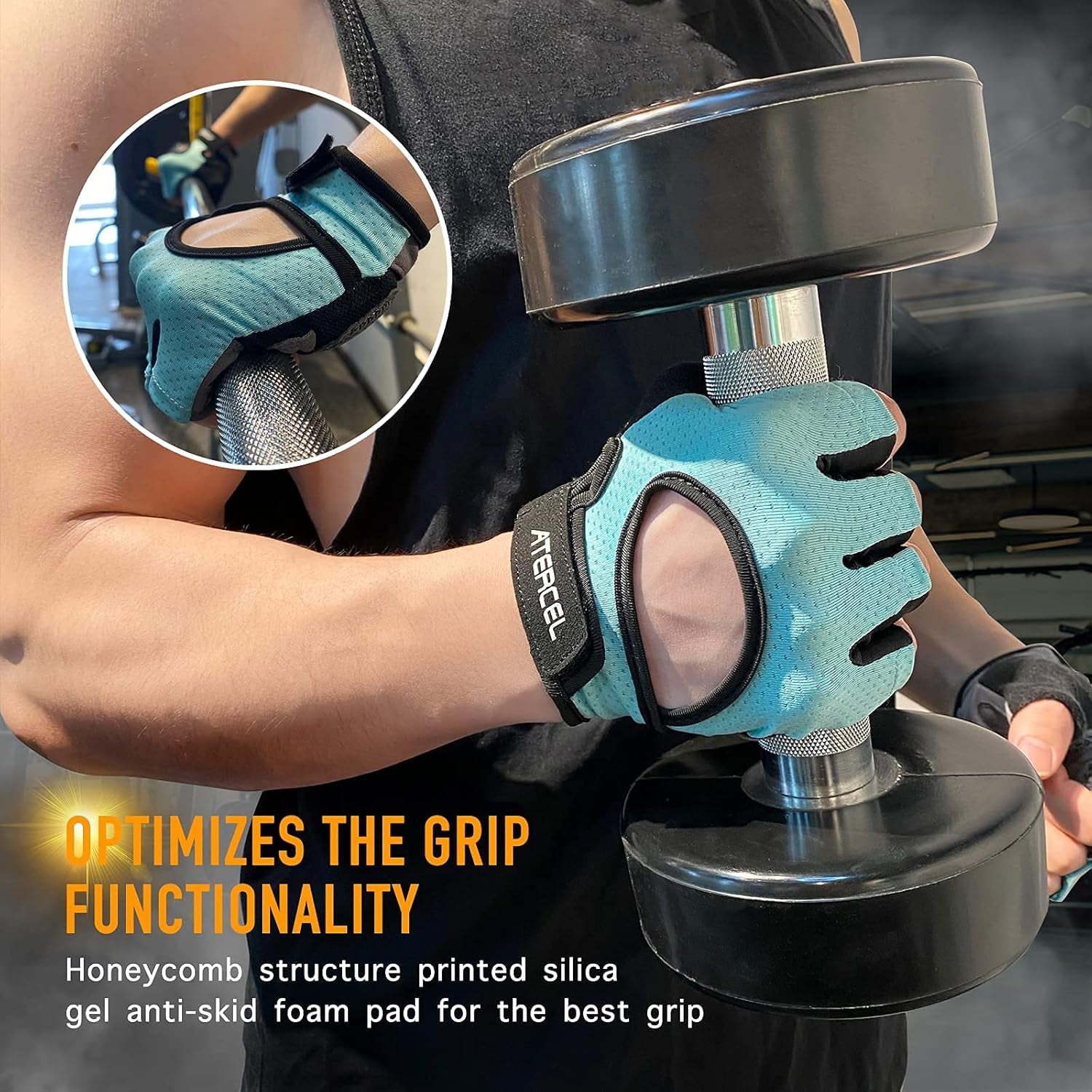 ATERCEL Fitness Handschuhe Für Radfahren, Training, Fitness, Atmungsaktive Fahrradhandschuhe Herren Und Damen