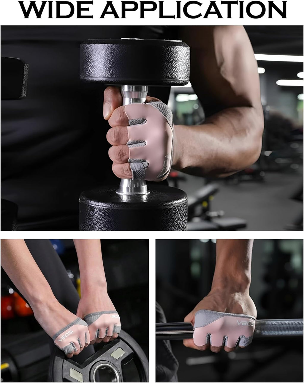 Fitness Handschuhe, Trainingshandschuhe Für Damen Und Herren, Atmungsaktiv & Rutschfest, Gym Handschuhe, Sporthandschuhe Für Crossfit Bodybuilding Gym Krafttraining