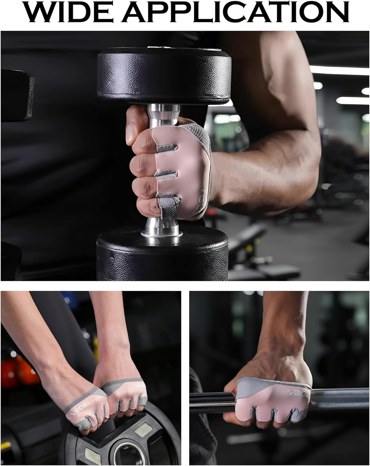 Fitness Handschuhe, Trainingshandschuhe Für Damen Und Herren, Atmungsaktiv & Rutschfest, Gym Handschuhe, Sporthandschuhe Für Crossfit Bodybuilding Gym Krafttraining
