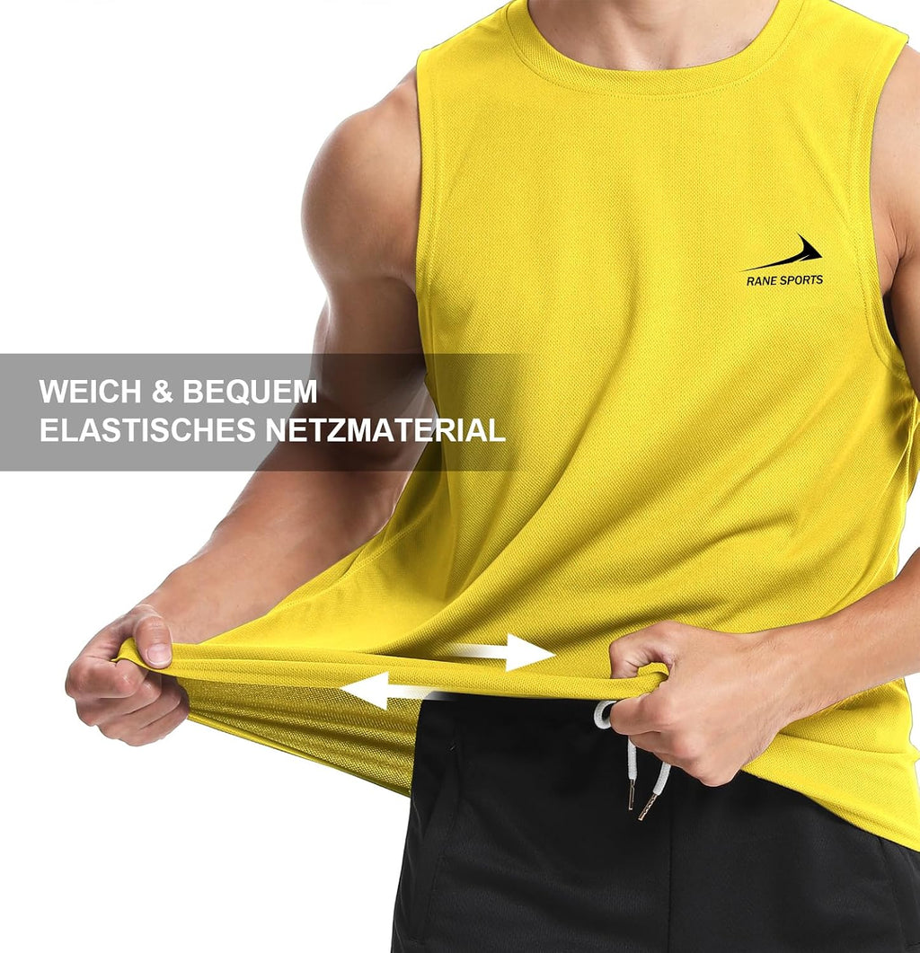 Herren Tanktop Gym Tshirt Muskel Fitness Training Laufshirt Fitness Tanks Ärmelloser T-Shirt
