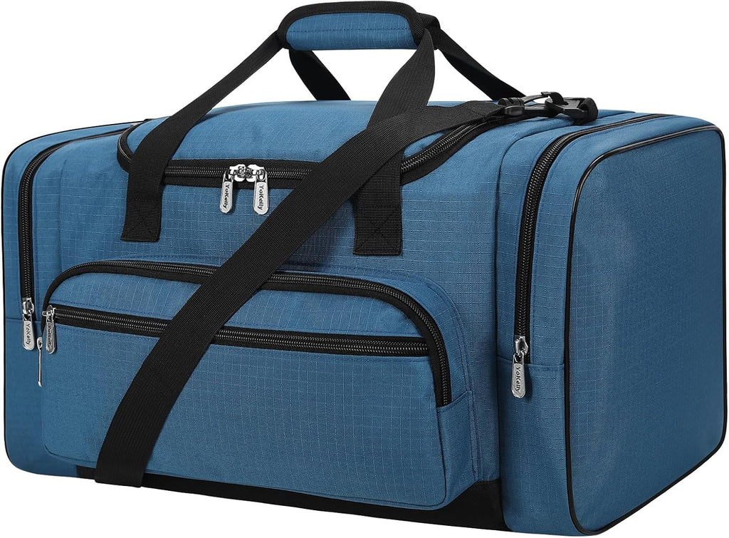ZZY Sporttasche, 40L Reisetasche Fitness Tasche Mit Schultergurt Wochenendtasche Für Damen Und Herren(Blau)