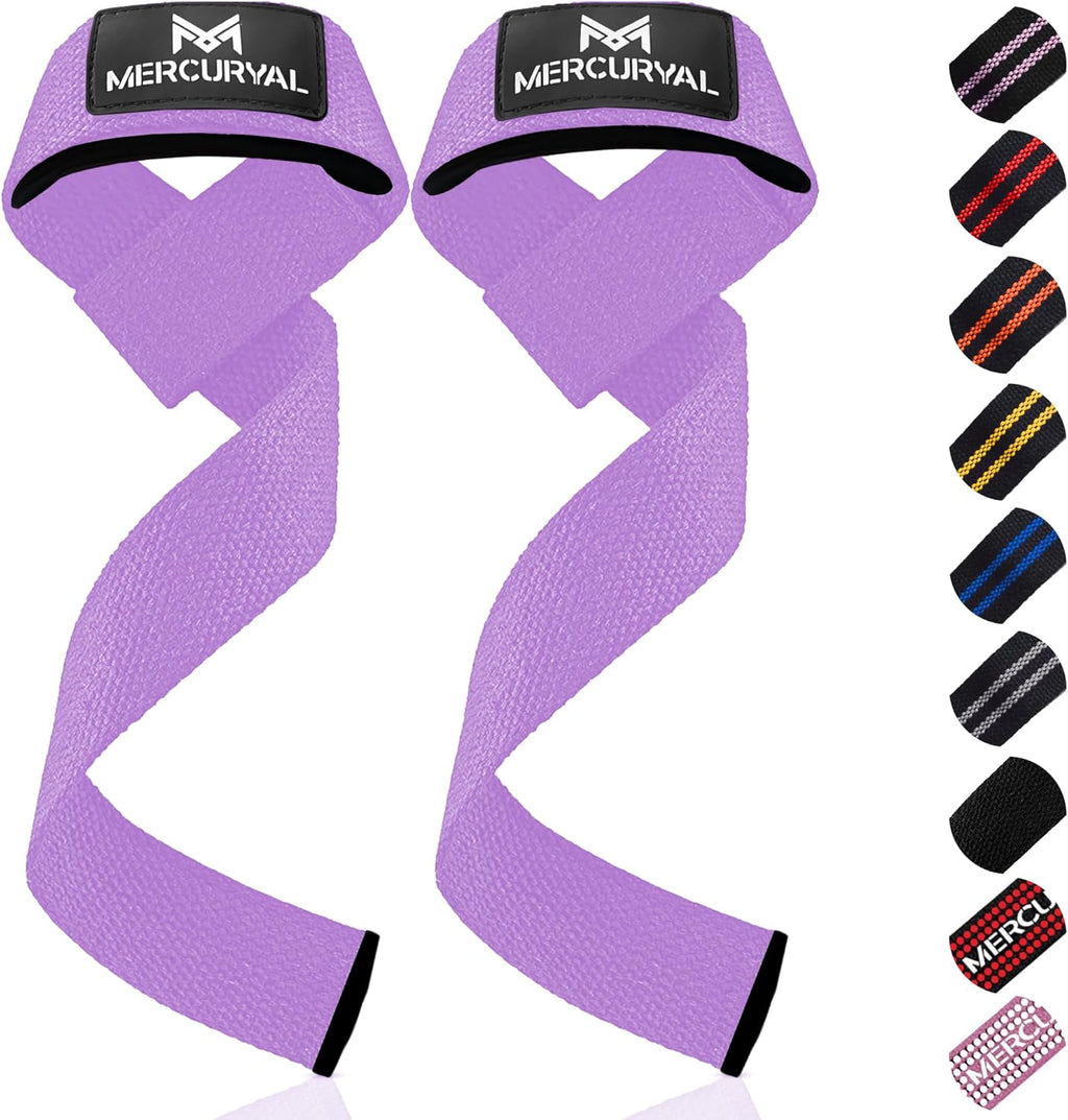 MERCURYAL Zughilfen Krafttraining Lifting Straps - Bodybuilding, Fitness, Kreuzheben, Powerlifting - Kreuzheben Gurte - Profi Lifting Straps - Lifting Straps - Gym Zubehör Für Frauen Und Männer