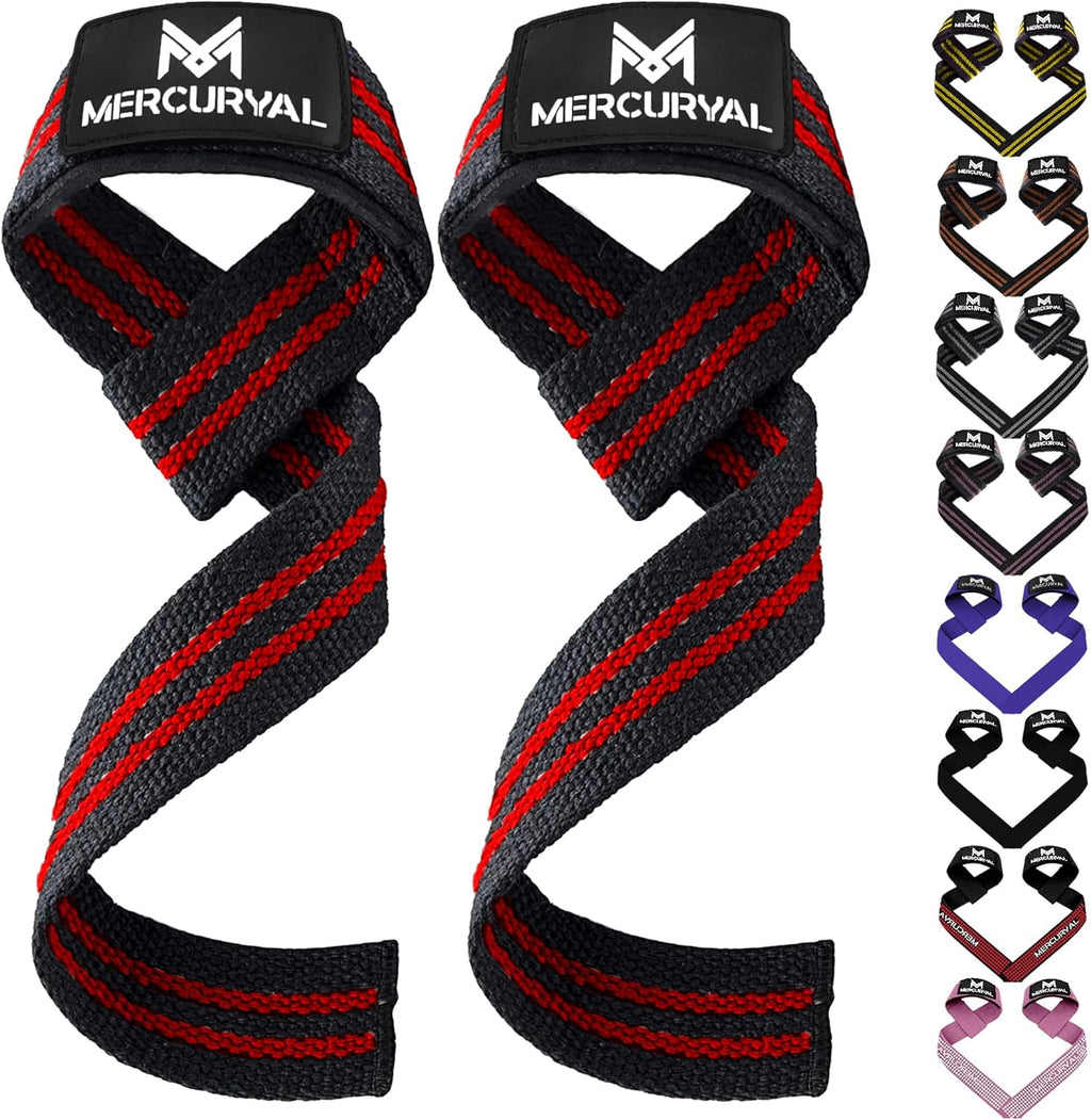 MERCURYAL Zughilfen Krafttraining Lifting Straps - Bodybuilding, Fitness, Kreuzheben, Powerlifting - Kreuzheben Gurte - Profi Lifting Straps - Lifting Straps - Gym Zubehör Für Frauen Und Männer