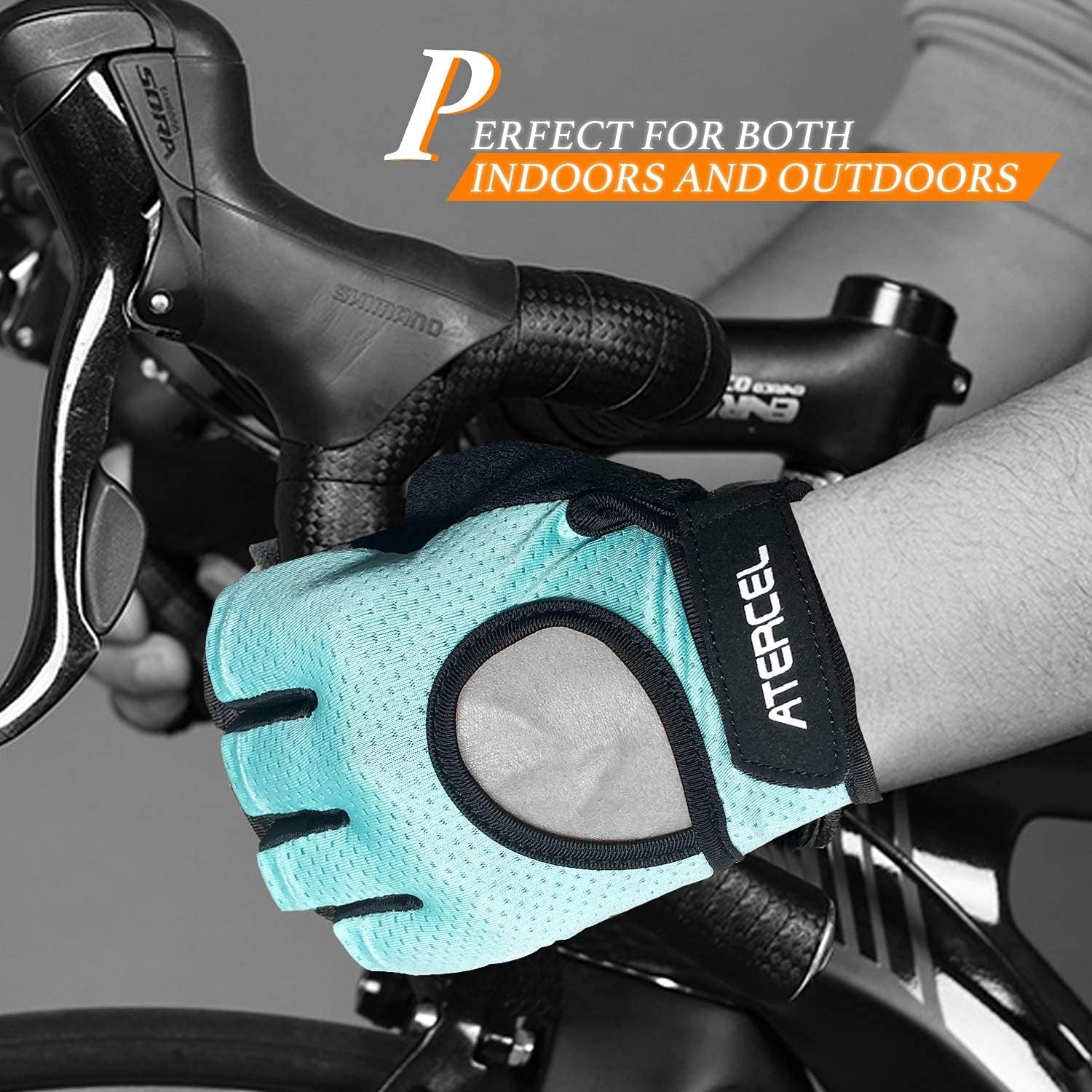 ATERCEL Fitness Handschuhe Für Radfahren, Training, Fitness, Atmungsaktive Fahrradhandschuhe Herren Und Damen