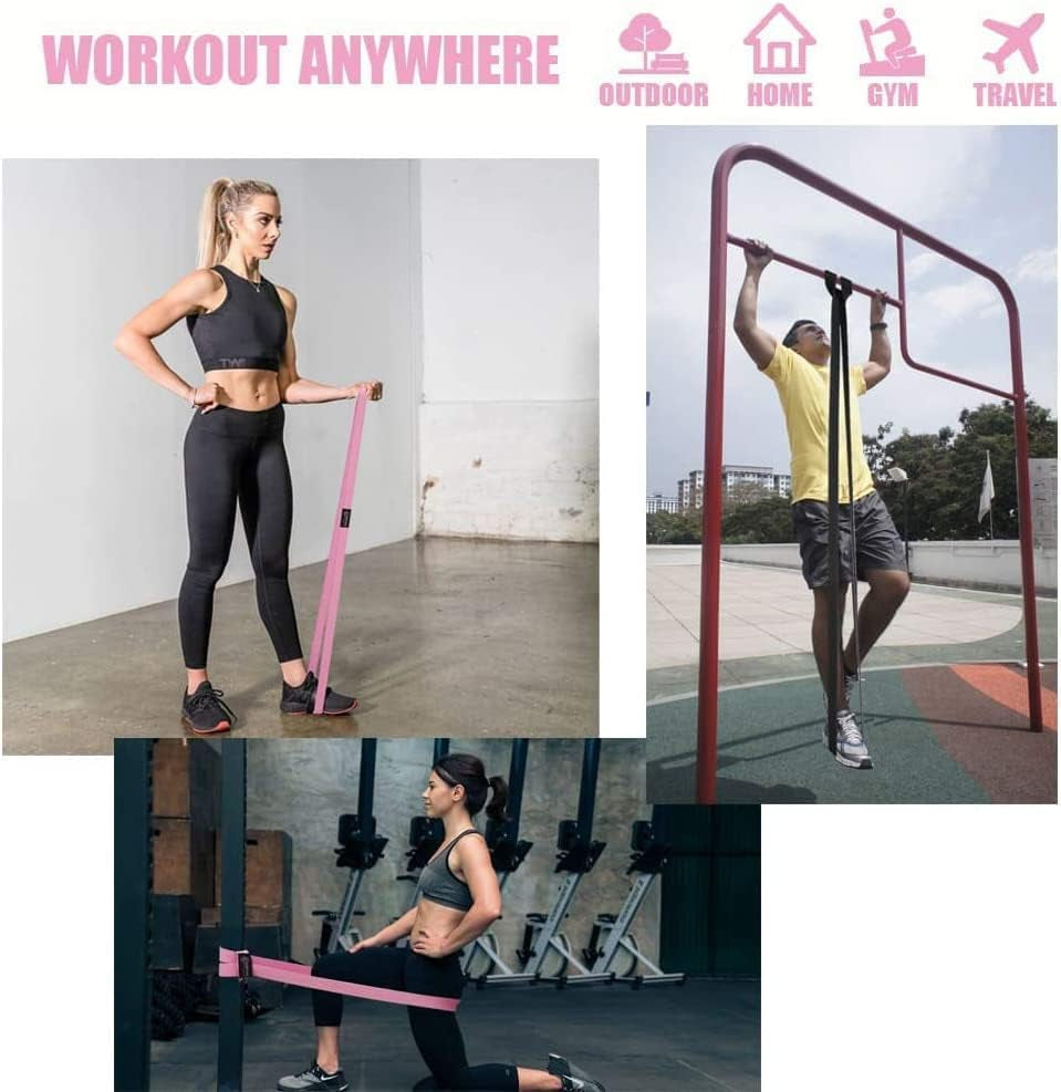 Fitnessbänder Set, Long Resistance Bands Set Lange Widerstandsbänder Krafttraining Gymnastikband Trainingsband Fitnessband Fitness Band Widerstandsband Trainingsbänder Sportbänder Klimmzugband