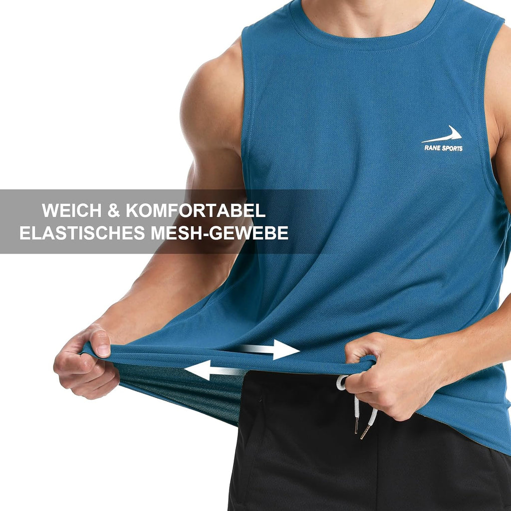 Herren Tanktop Gym Tshirt Muskel Fitness Training Laufshirt Fitness Tanks Ärmelloser T-Shirt