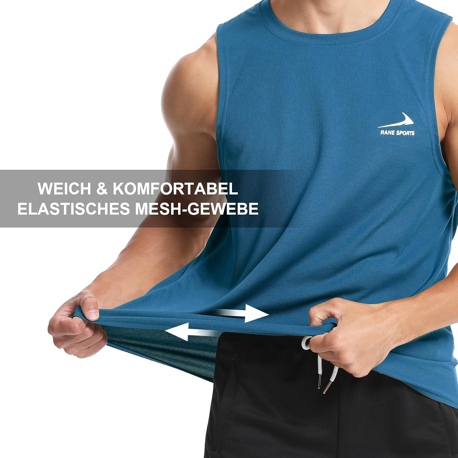 Herren Tanktop Gym Tshirt Muskel Fitness Training Laufshirt Fitness Tanks Ärmelloser T-Shirt