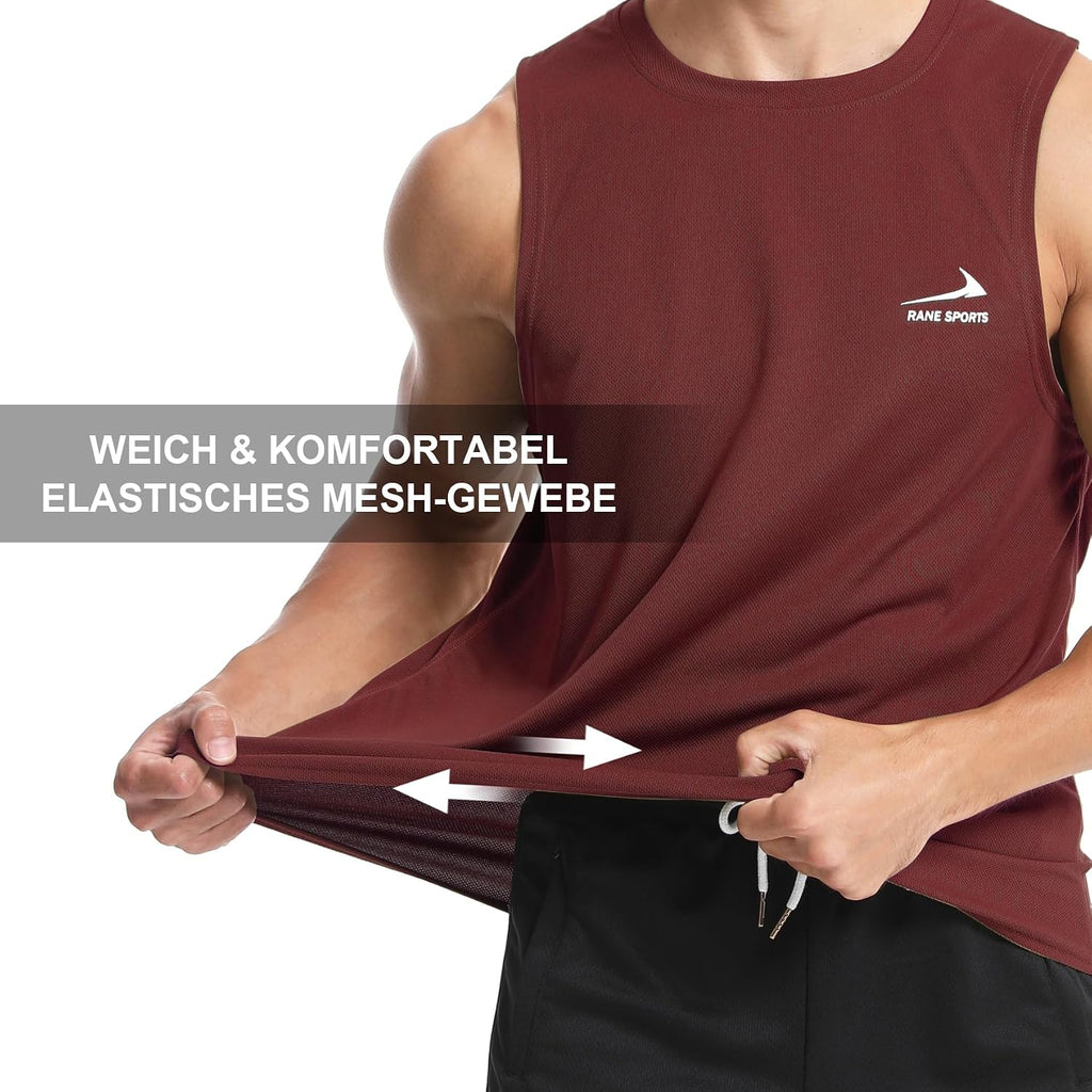 Herren Tanktop Gym Tshirt Muskel Fitness Training Laufshirt Fitness Tanks Ärmelloser T-Shirt