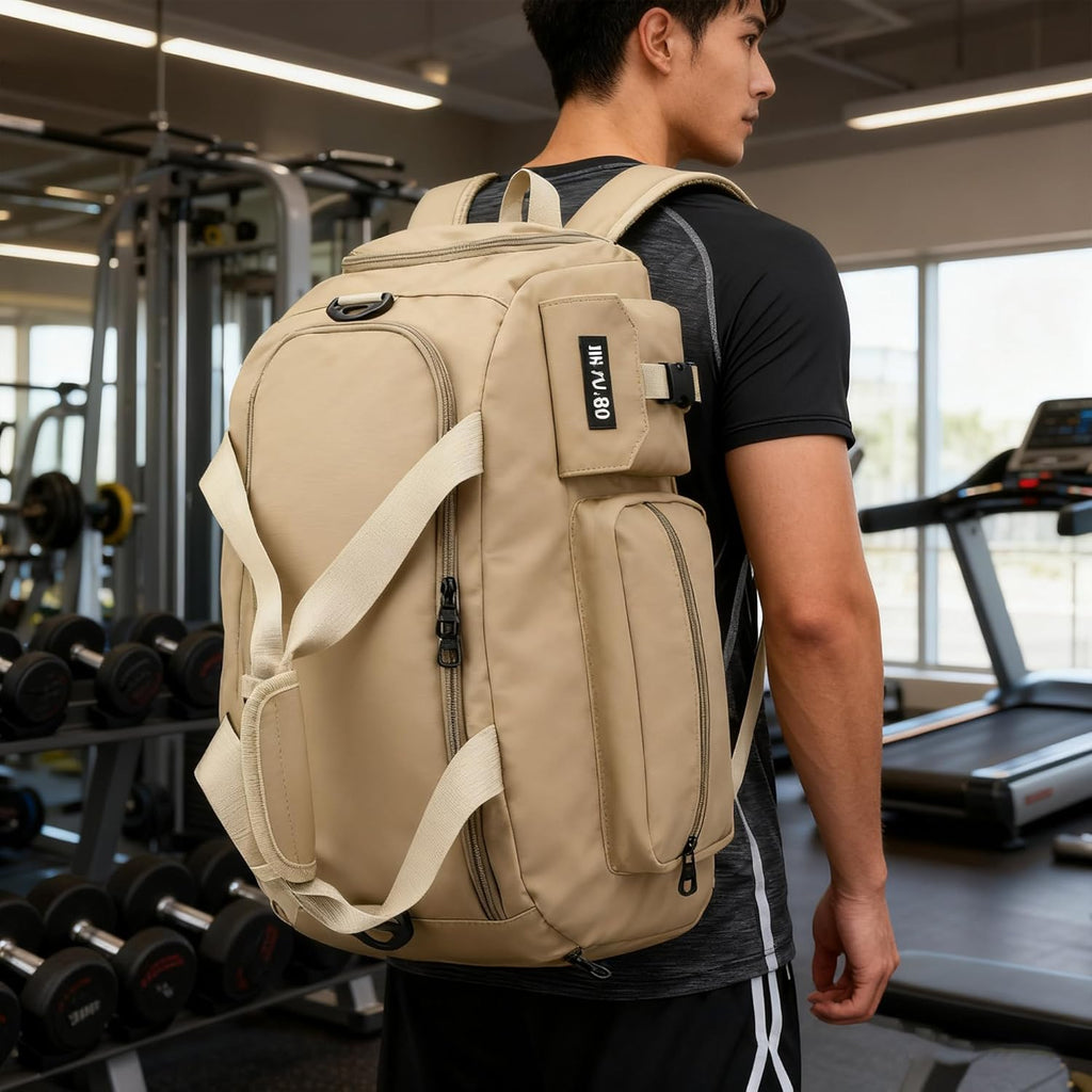 Suweir Sporttasche Damen Herren 32L Reisetasche Mit Schuhfach Nassfach Wasserdicht Trainingstasche Mit Rucksack Weekender Travel Duffle Bag Schwimmtasche Für Sport, Reisen, Gym Schwarz